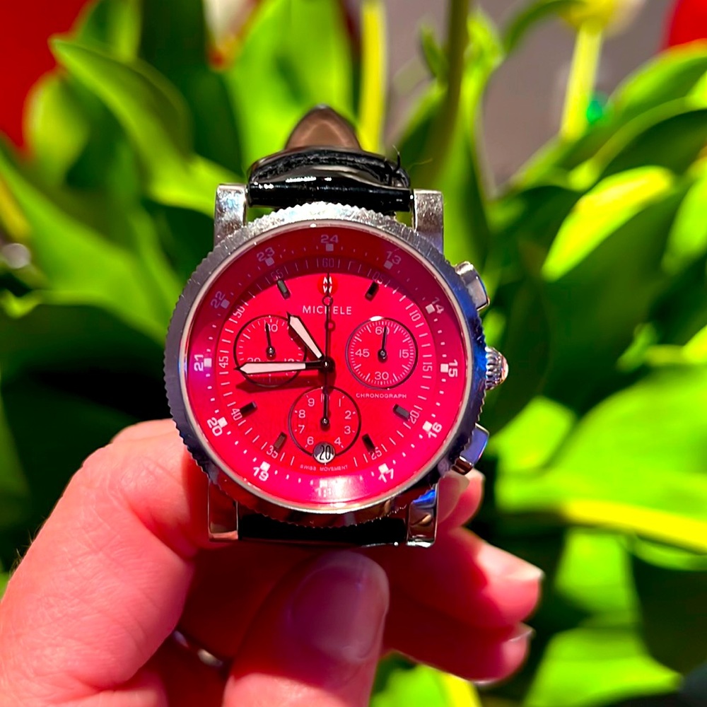 Michele watch - Michele watch Pink face